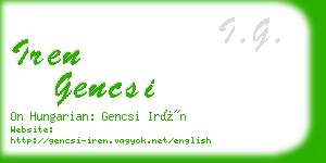 iren gencsi business card